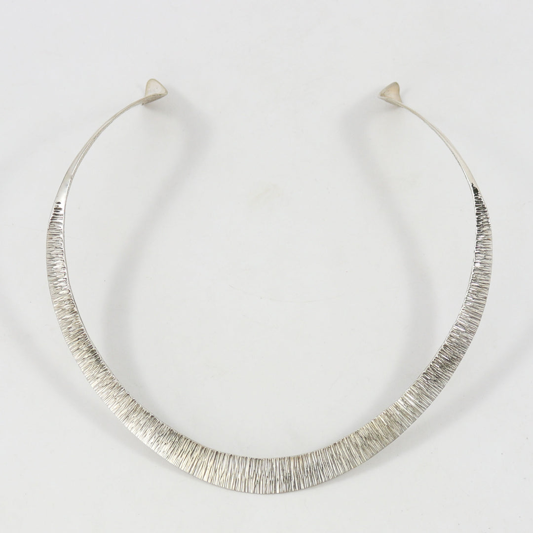 Hammered Silver Collar