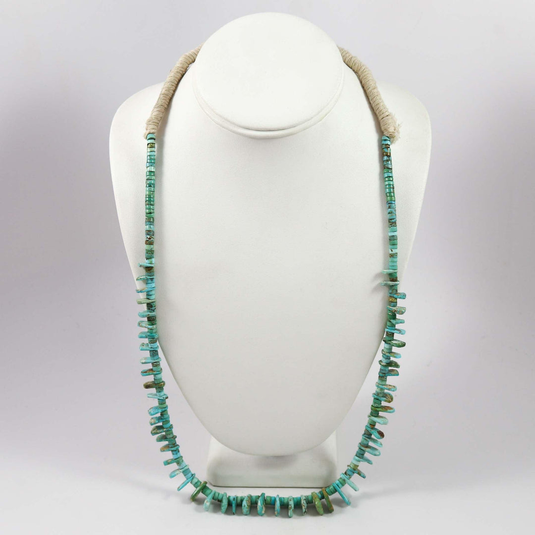 Cripple Creek Turquoise Tab Necklace by Ray Lovato - Garland's