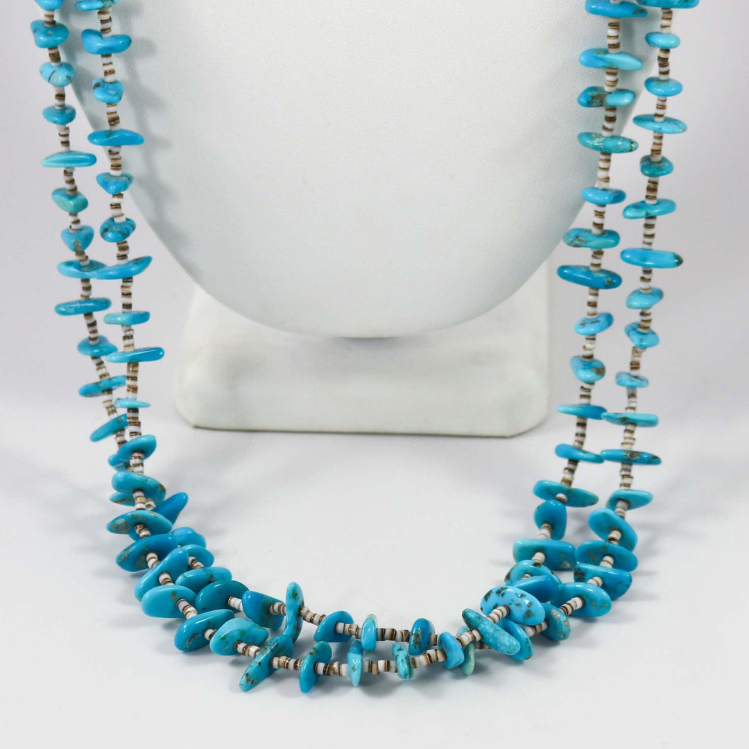 1980s Turquoise Nugget Necklace by Vintage Collection - Garland's