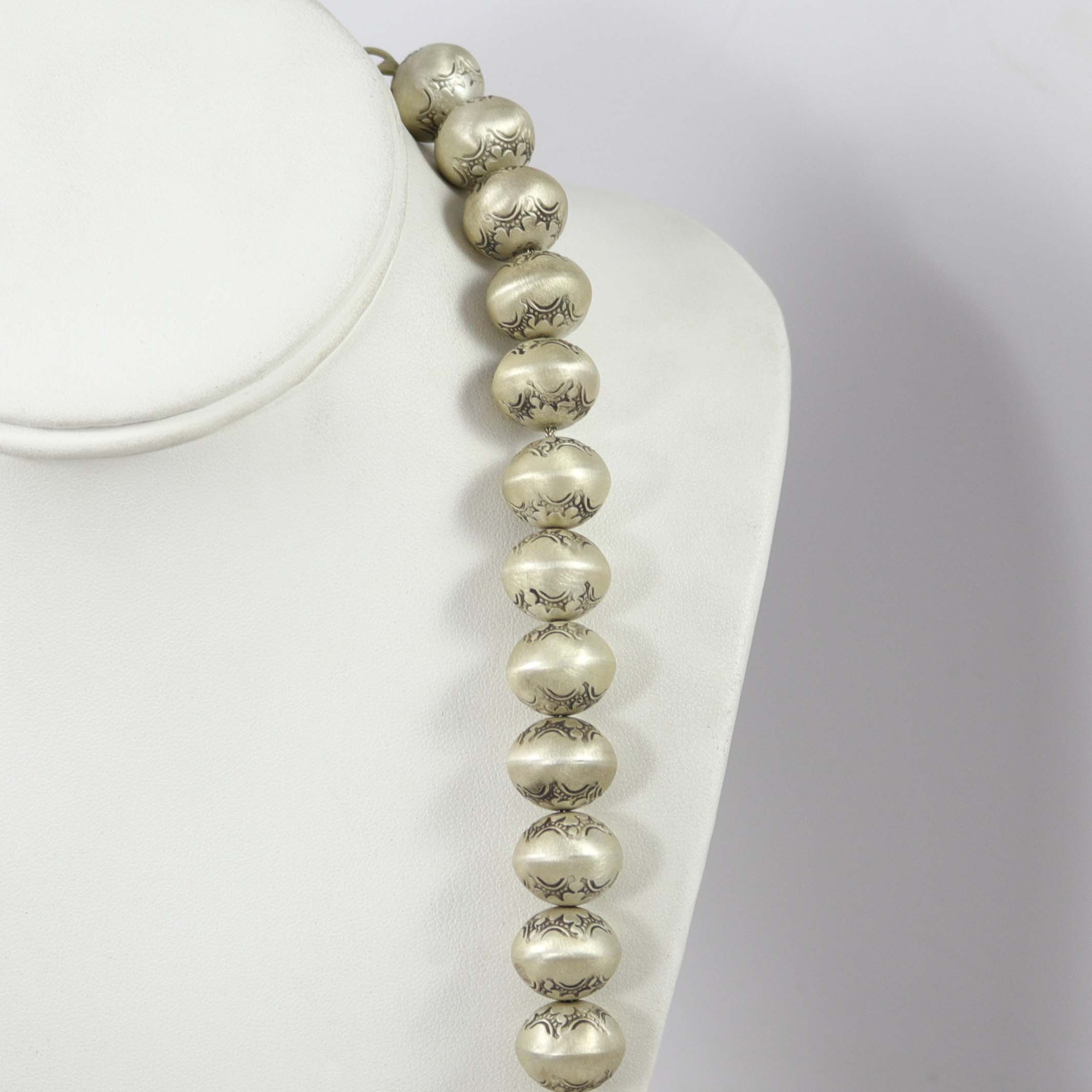 Silver Graduated Bead Necklace