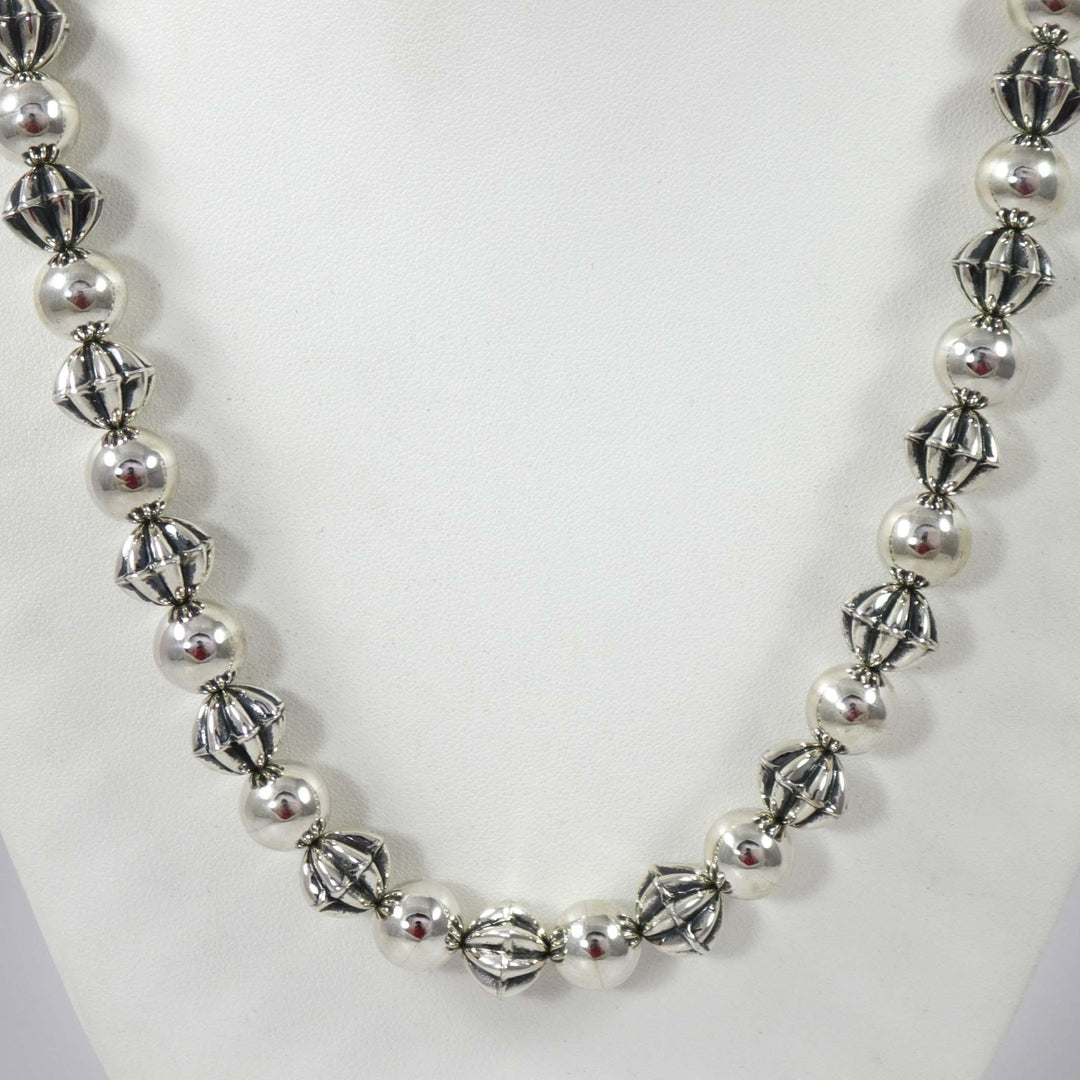 Silver Bead Necklace by Kyle Lee-Anderson - Garland's
