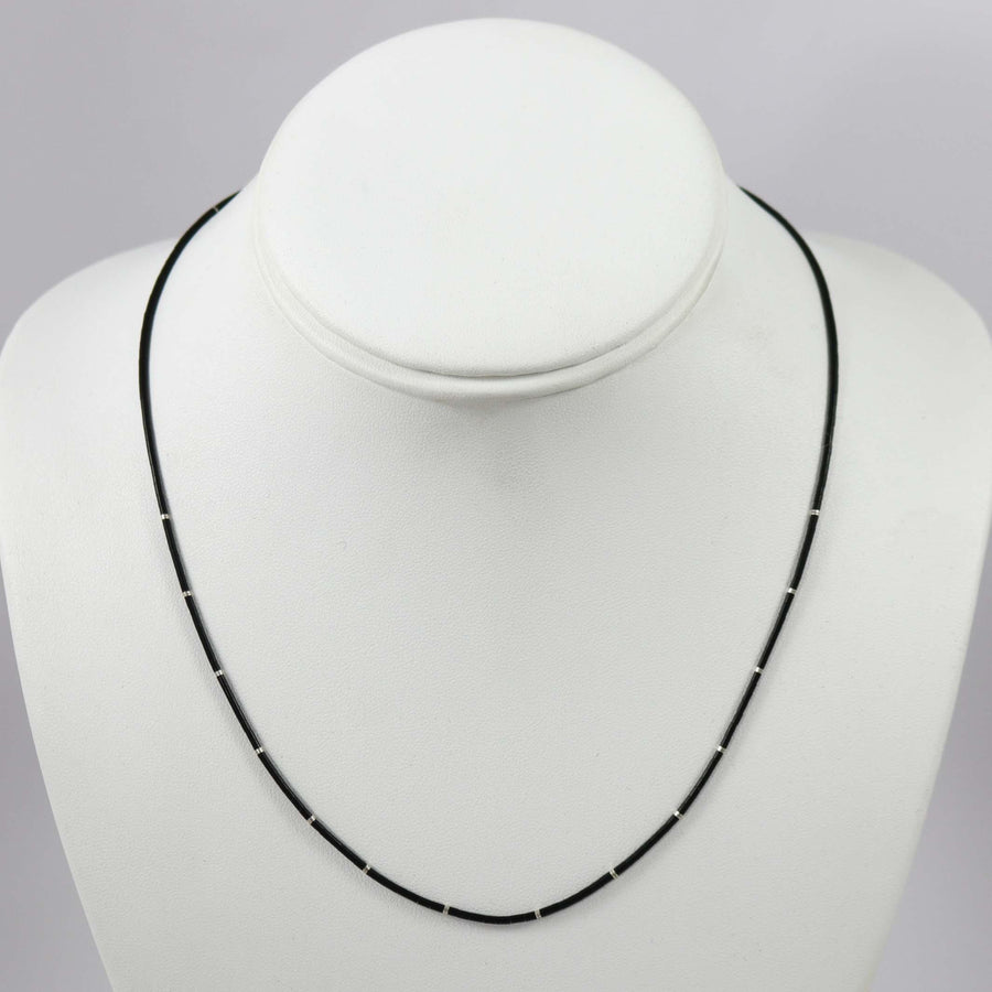 Jet Heishi Necklace by Joe Jr. and Valerie Calabaza - Garland's