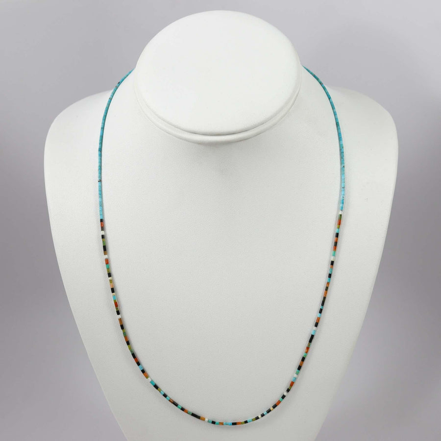 Multi-Stone Heishi Necklace by Joe Jr. and Valerie Calabaza - Garland's