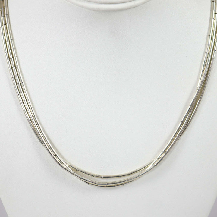 Silver Heishi Necklace by Nick and Me-Wee Rosetta - Garland's