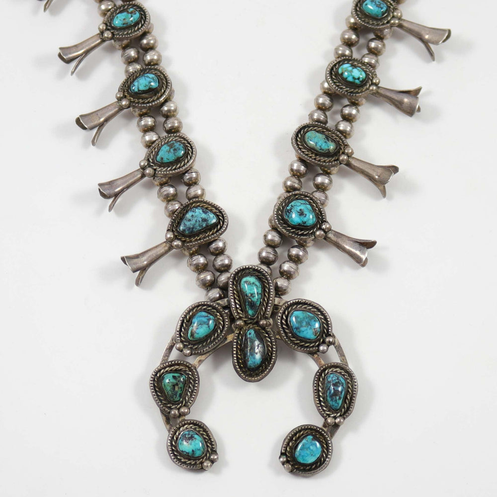 1970s Turquoise Squash Blossom by Vintage Collection - Garland's