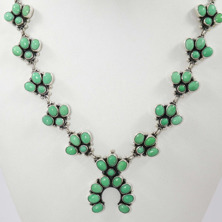 Variscite Squash Blossom Necklace