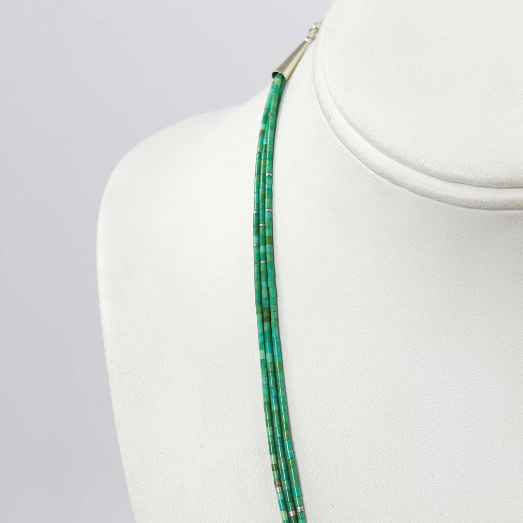 Kingman Turquoise Heishi Necklace