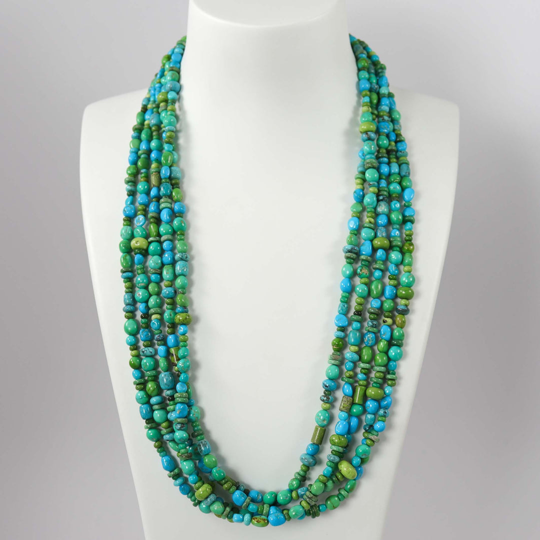 Turquoise and Gaspeite Necklace