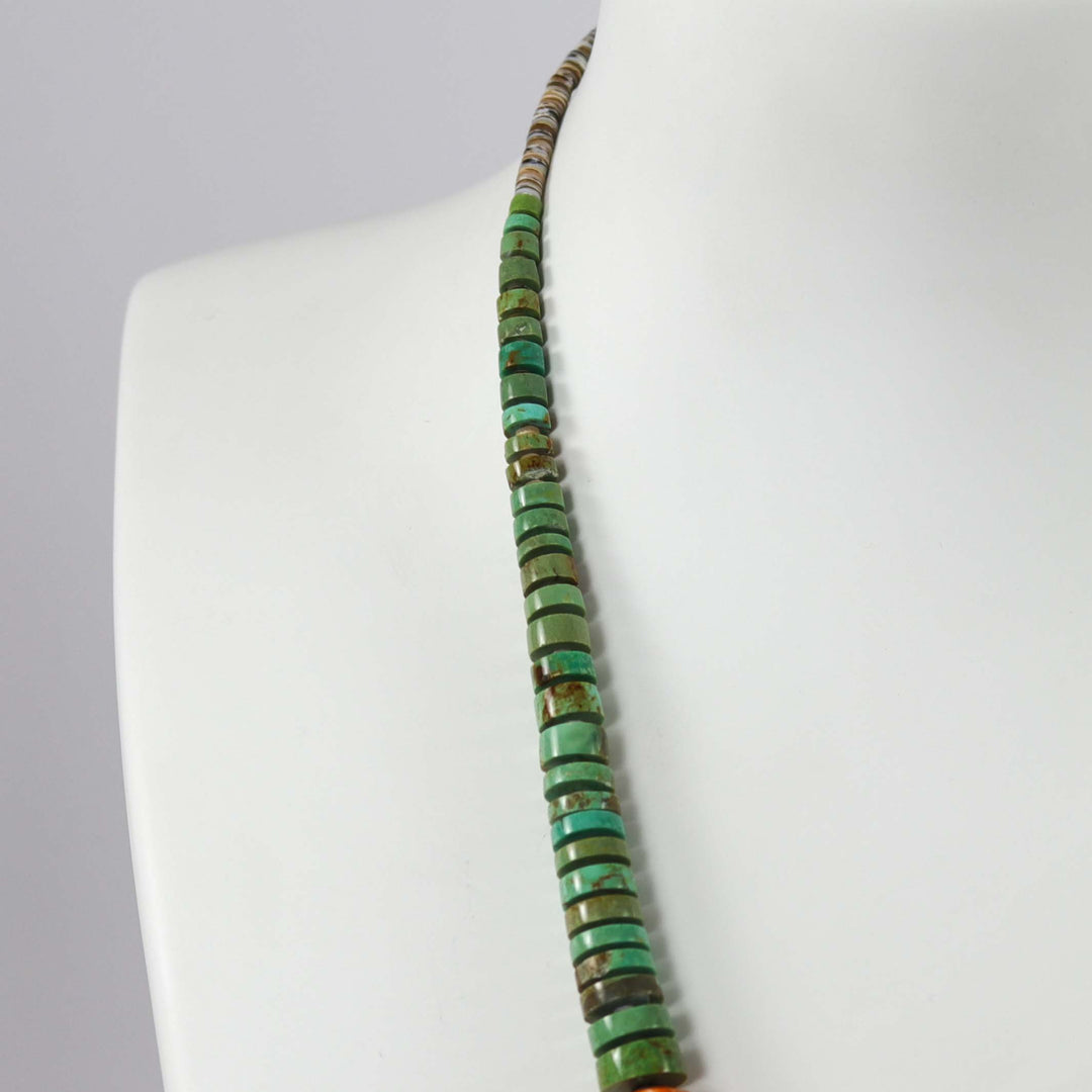 Turquoise and Spiny Oyster Shell Necklace