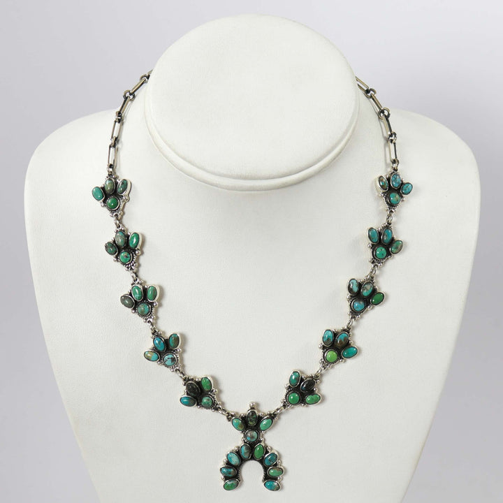 Turquoise Squash Blossom Necklace