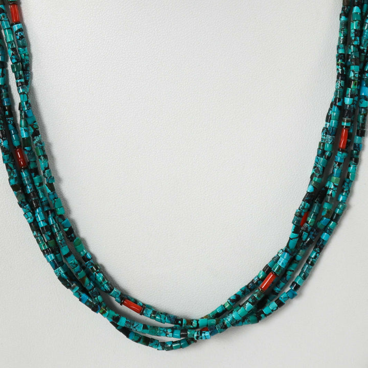 Turquoise and Coral Necklace