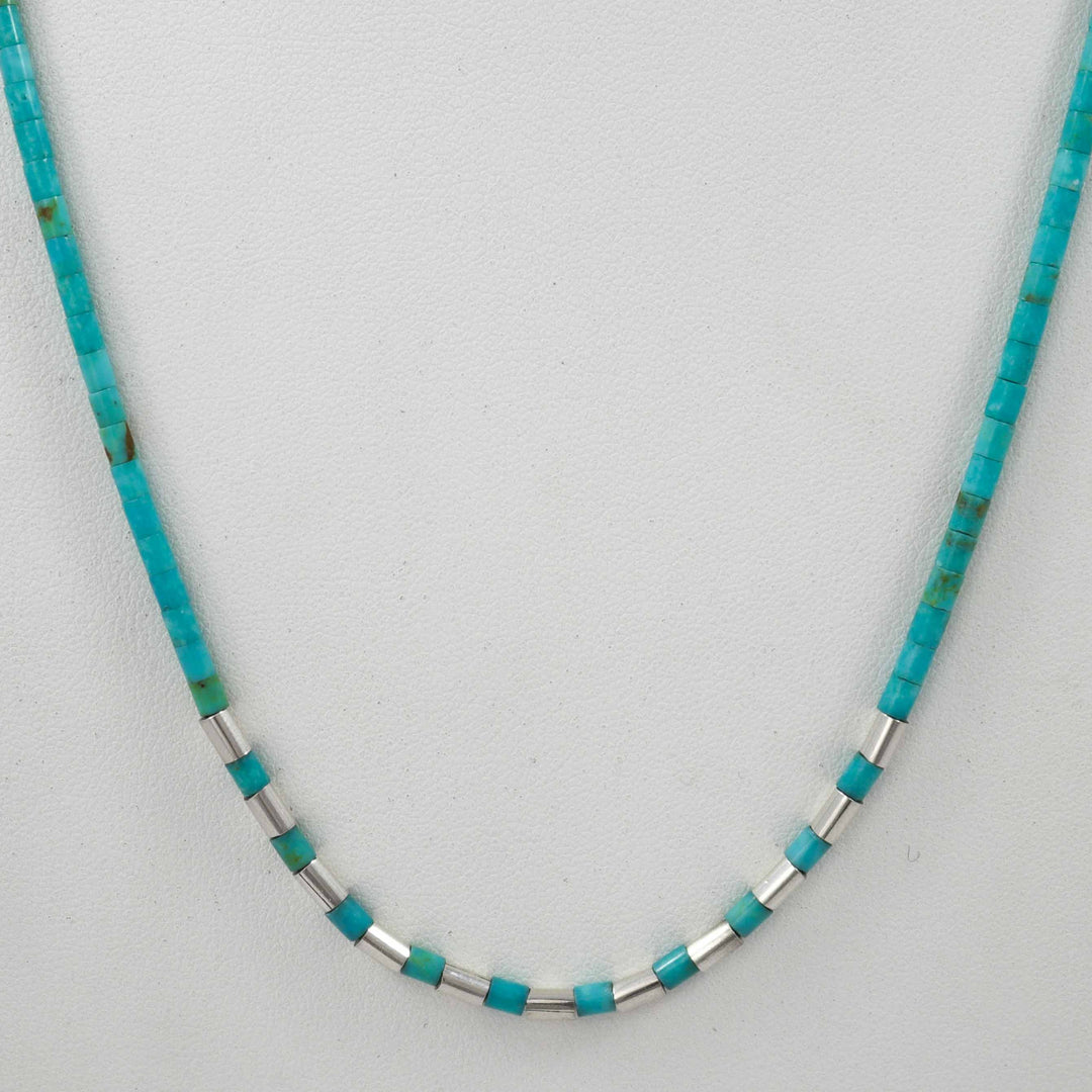 Kingman Turquoise Heishi Necklace