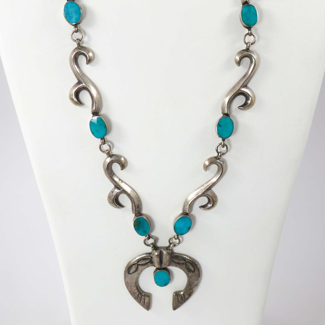 1960s Blue Gem Turquoise Necklace