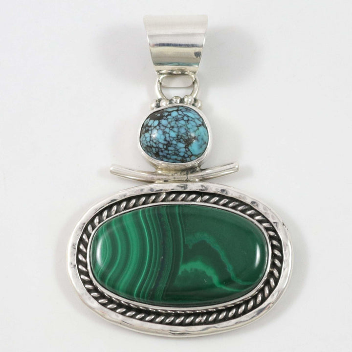 Turquoise and Malachite Pendant