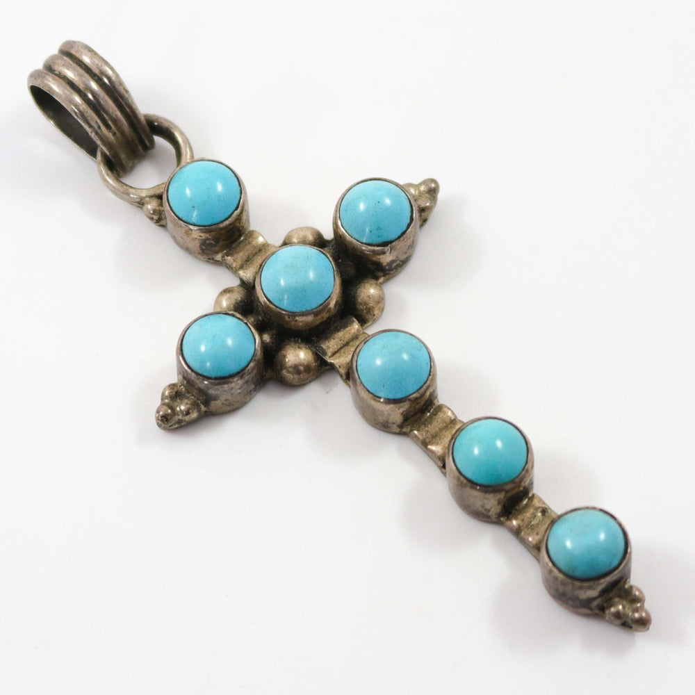 1980s Turquoise Cross Pendant by Vintage Collection - Garland's