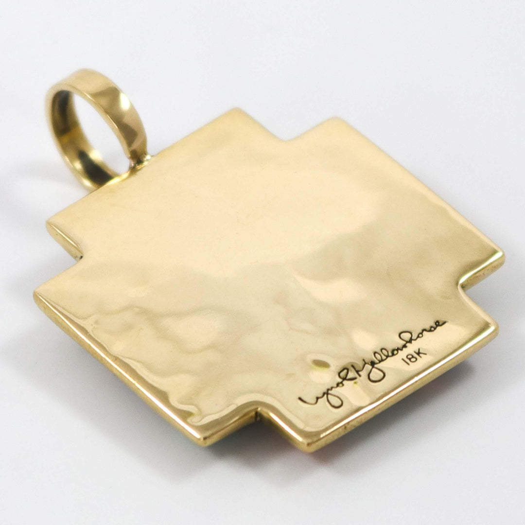 Gold Inlay Pendant by Lynol Yellowhorse - Garland's