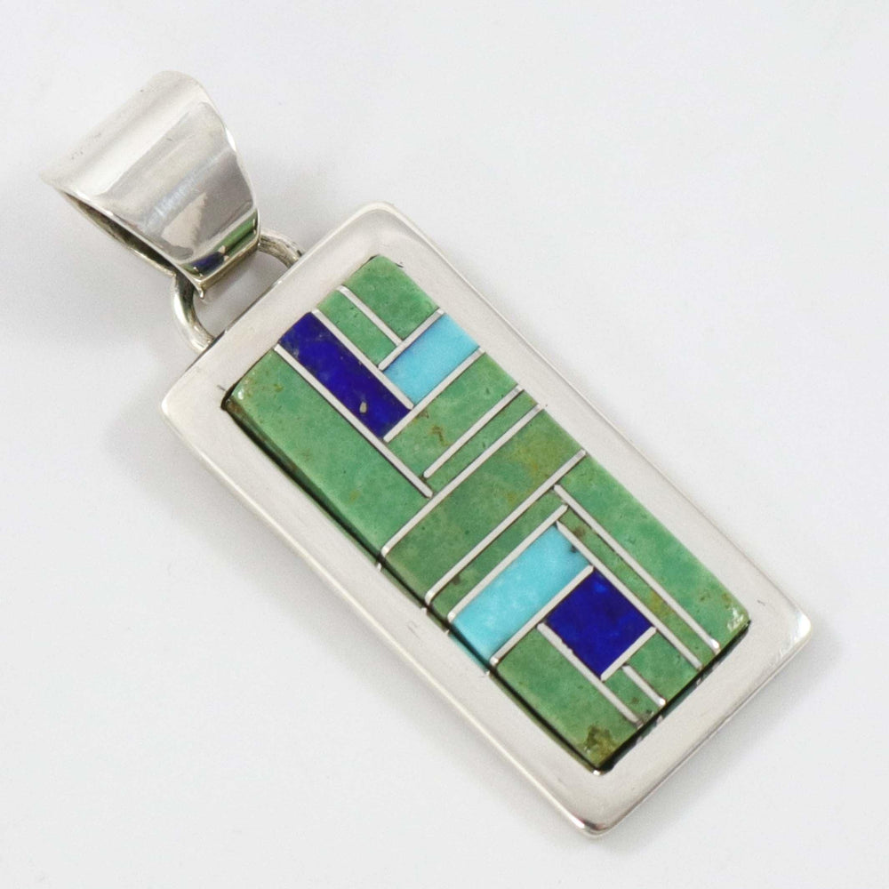 Lapis and Turquoise Pendant by Tommy Jackson - Garland's