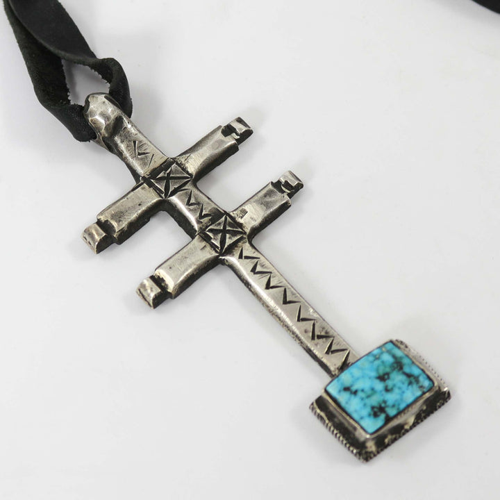 Turquoise Pueblo Cross Pendant