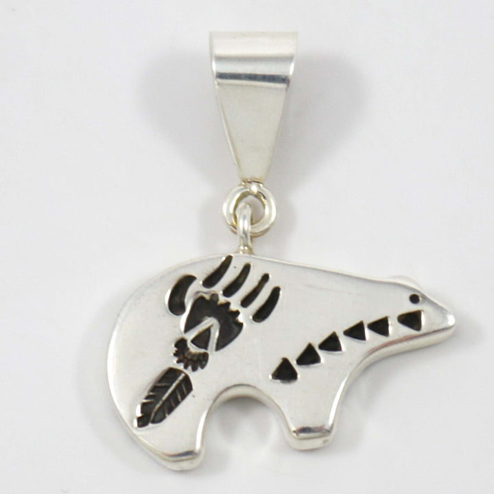 Reversible Silver Bear Pendant