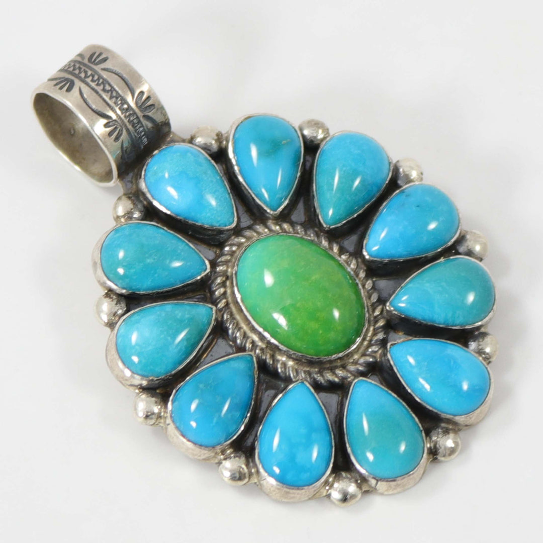 Turquoise and Variscite Pendant