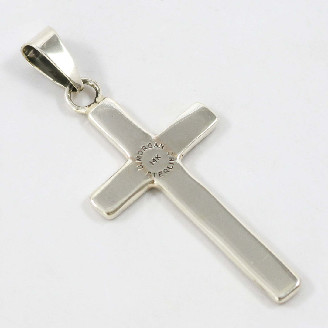 Gold on Silver Cross Pendant