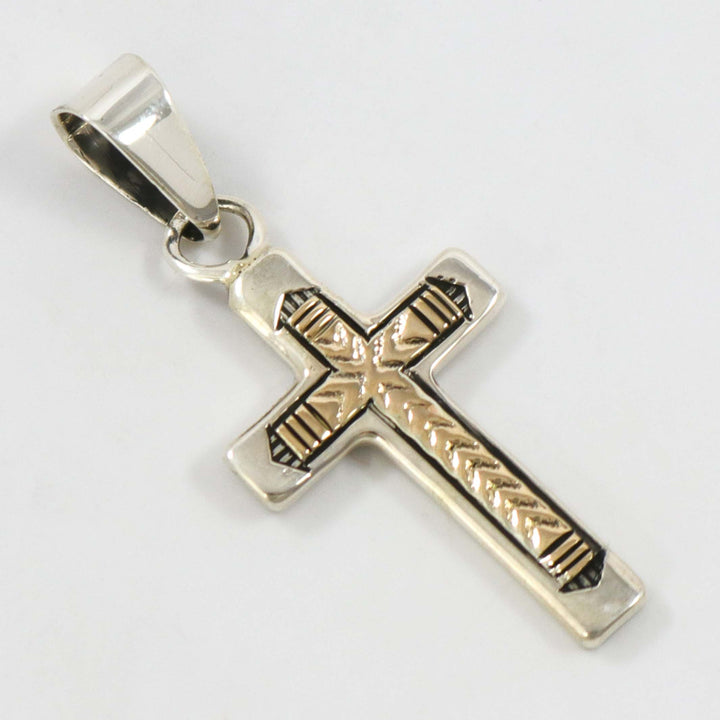 Gold on Silver Cross Pendant