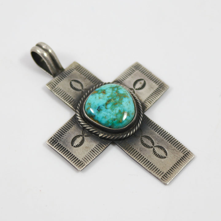 Turquoise Mountain Cross Pendant