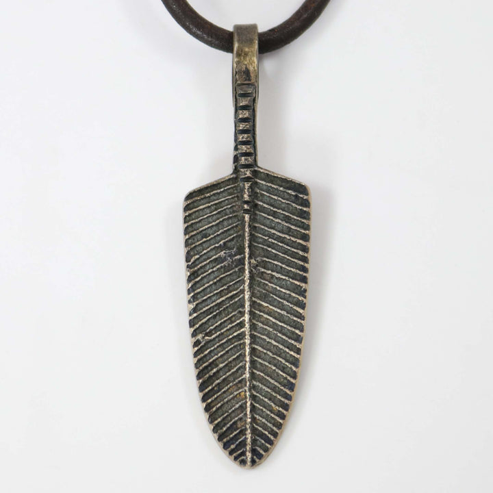 Feather Pendant on Leather