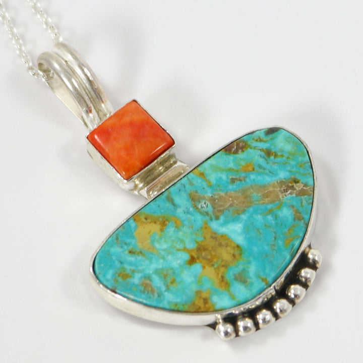 Turquoise and Shell Pendant