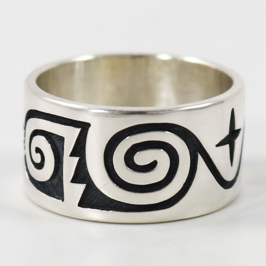 Hopi Overlay Ring by Ruben Saufkie - Garland's