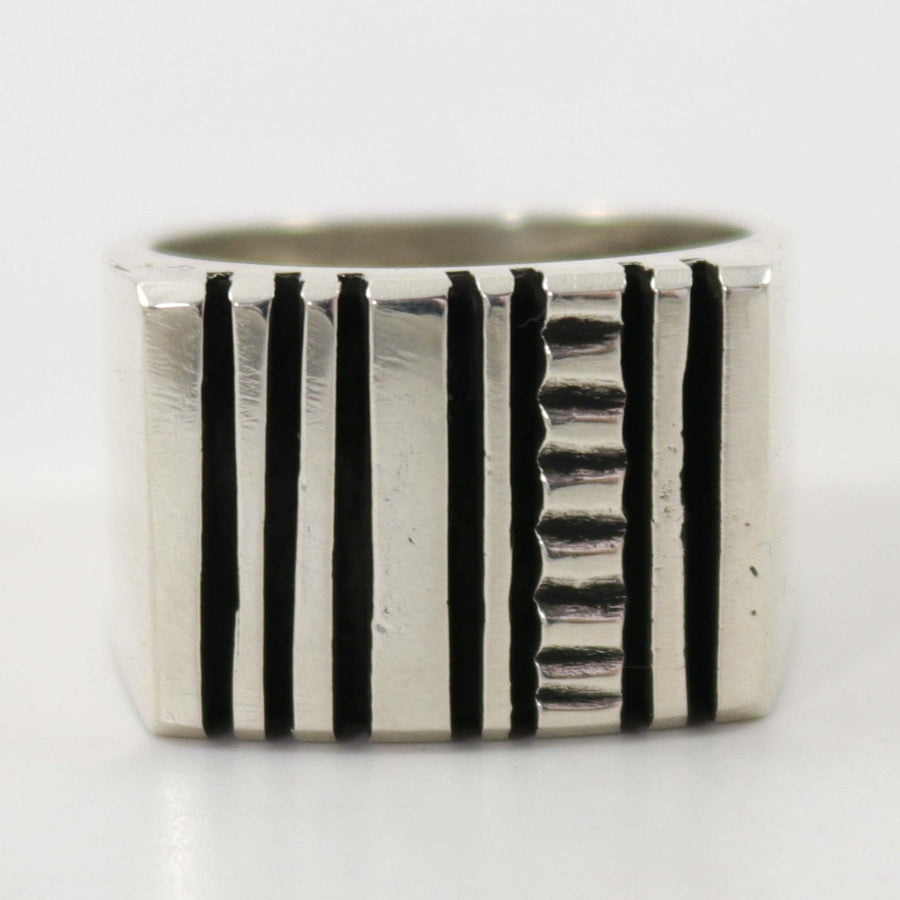 Stamped Silver Ring by Curt Pfeffer - Garland's