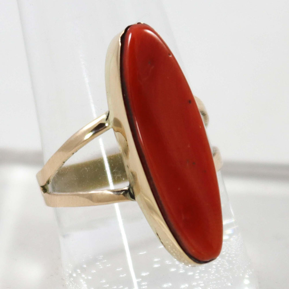 Gold Coral Ring by Abraham Begay - Garland's