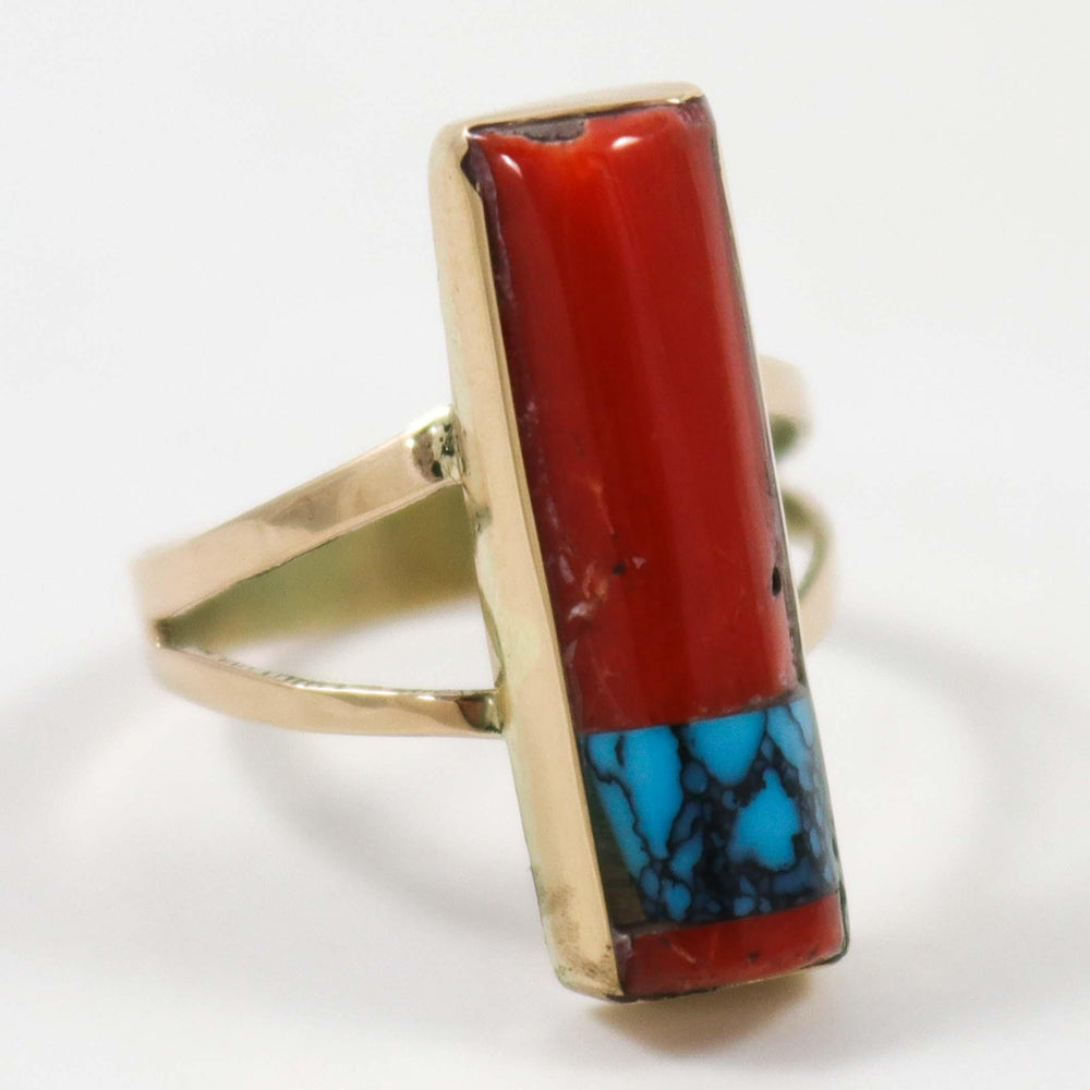 Gold Inlay Ring by Abraham Begay - Garland's