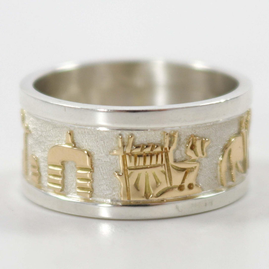 Gold on Silver Storyteller Ring by Robert Taylor - Garland's