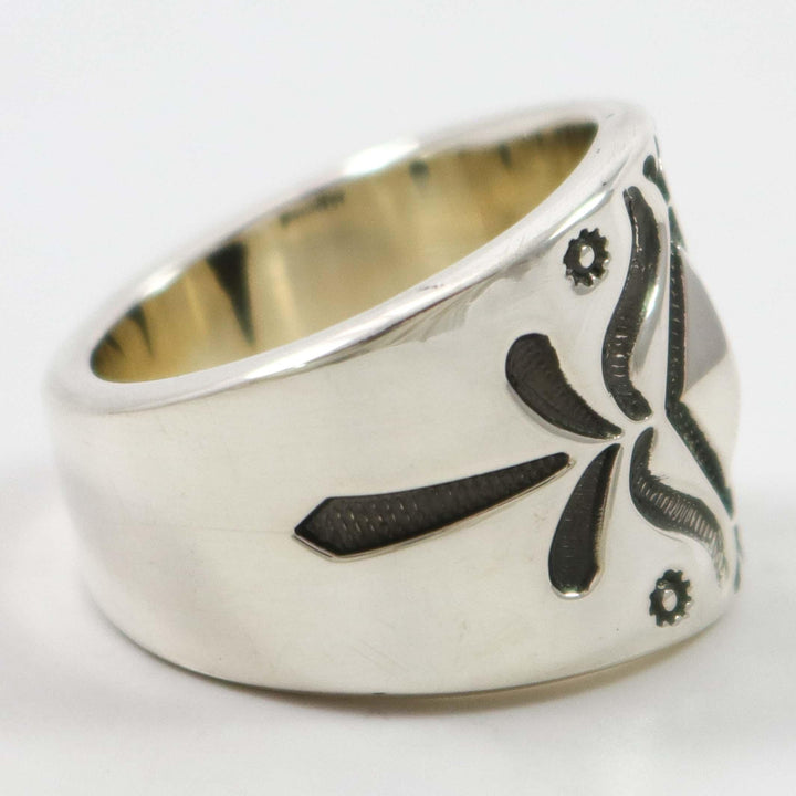 Stamped Silver Ring by Jennifer Curtis - Garland's