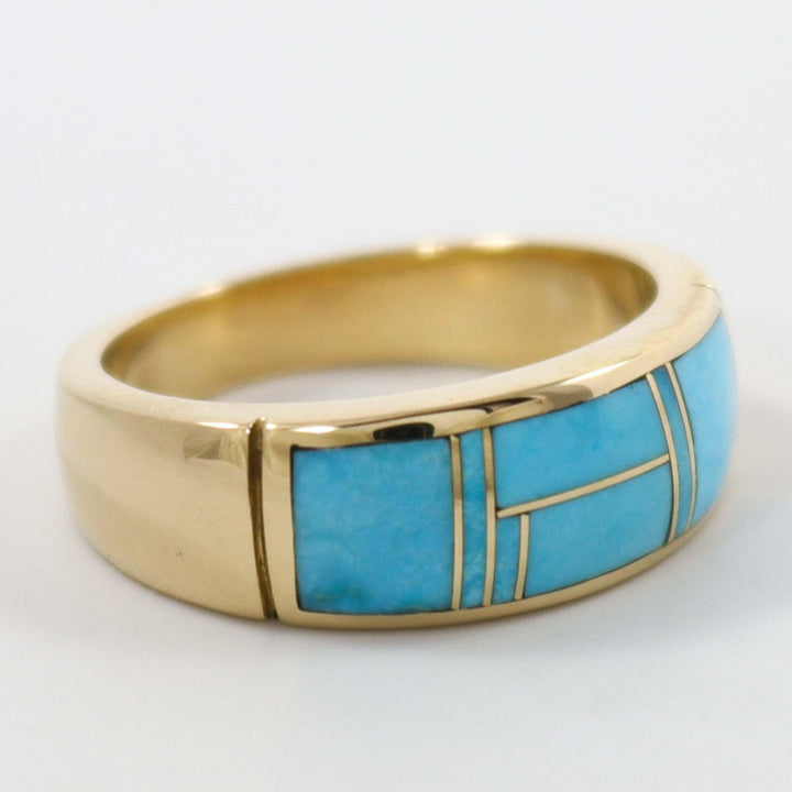 Gold and Turquoise Ring by Tim Charley - Garland's