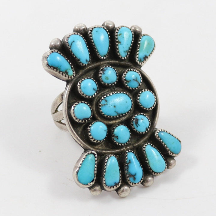 1940s Turquoise Cluster Ring