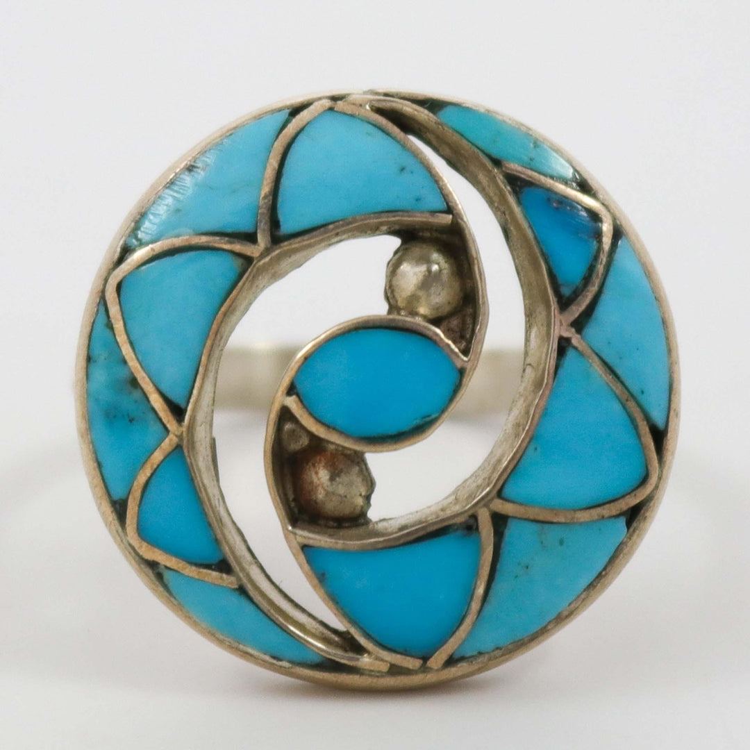 1970s Turquoise Inlay Ring