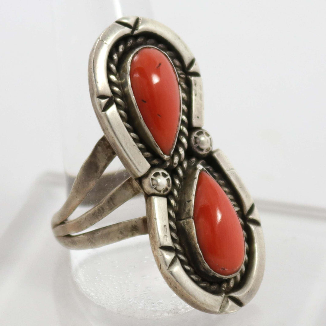 1950s Coral Ring